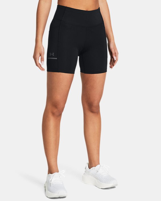 Shorts de 15 cm (6 in) UA Launch Tight para mujer, Black, pdpMainDesktop image number 0